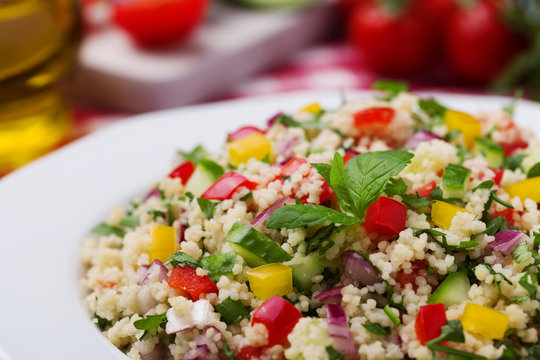 TABBOULEH Salad with cous cous and vegetable.