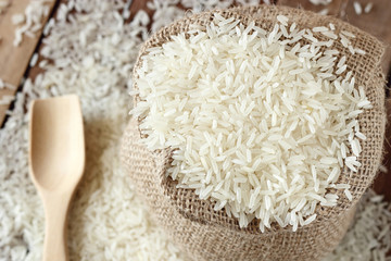 jasmine rice. rice grains.