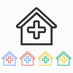 Hospital - vector icon.