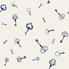 Vintage keys pattern
