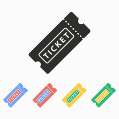Ticket - vector icon.