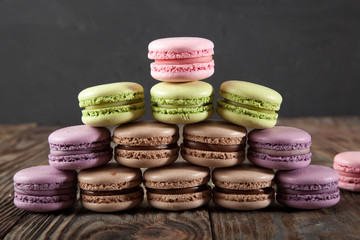 Colorful macaron cookies