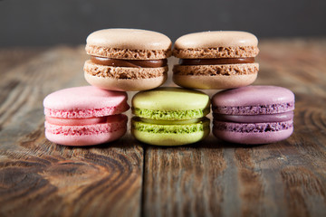 Colorful macaron cookies