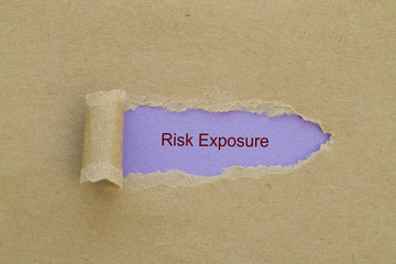 Risk Exposure written under torn paper.