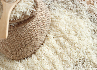 jasmine rice. rice grains.
