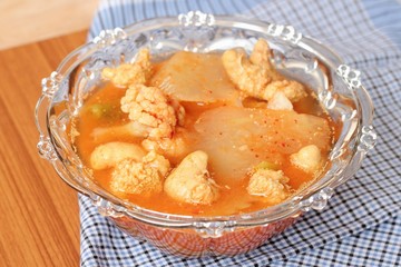 Hot and Spicy Curry of Water orange with fish