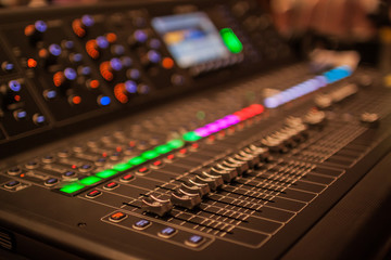 Mixer of a team that is responsible for controlling the audio system.