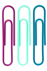 three paper clips in a row