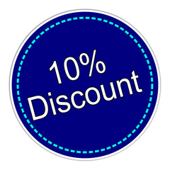 10% Discount sticker