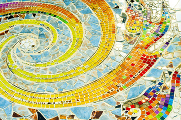 Art mosaic glass on the wall