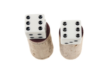 two white dice
