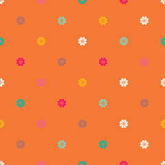 Seamless vector background with decorative flowers. Print. Cloth design, wallpaper.