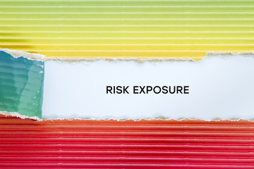 Risk Exposure written under torn paper.