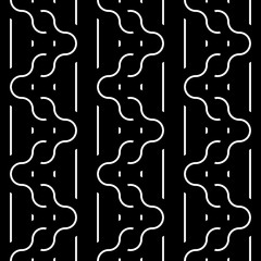 Design seamless monochrome waving pattern