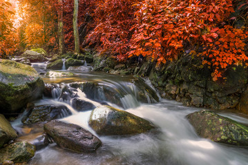 Waterfall in deep rain forest jungle (Krok E Dok Waterfall Sarab