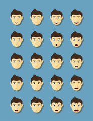 emotional faces set