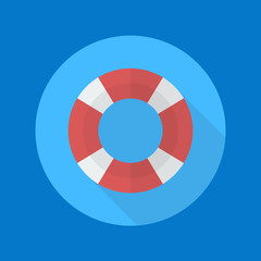 Obraz premium Swimming ring flat icon