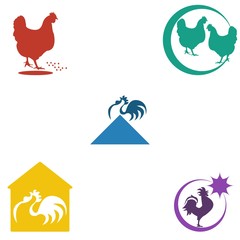 Fowl Farm Animal Icon Logo Vector
