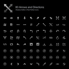 Arrows and Directions Pixel Perfect Icons Shadow Edition