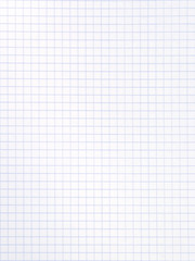 Blank squared notebook sheet (as a squared white paper background)