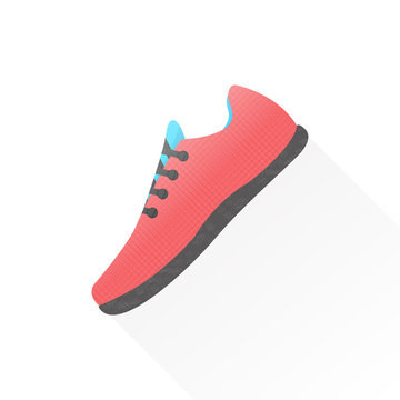 Pink sport shoes for running