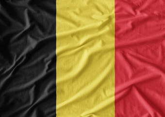 Fabric texture of the flag of Belgium