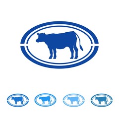 Dairy Milk White Drink Goat Sheep Cow Logo Vector Icon