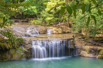  Waterfall in Deep forest at Erawan waterfall National Park © CasanoWa Stutio