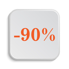 90 percent discount icon