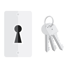 Keyhole and key icons
