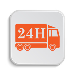 24H delivery truck icon