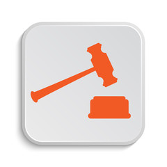 Judge hammer icon
