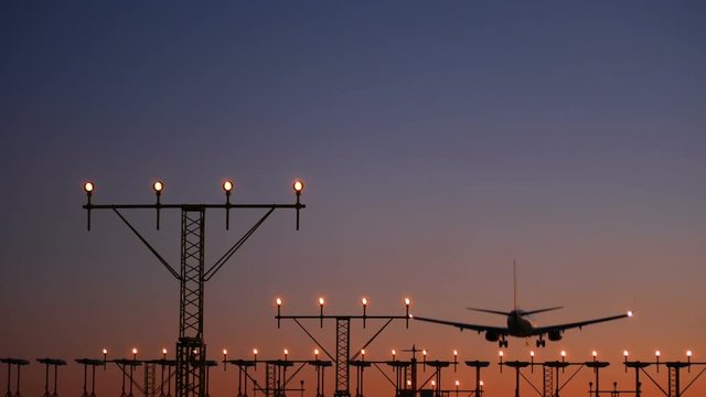 aircraft in dusk 