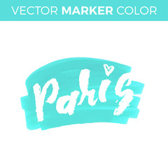 Paris. The hand drawn letters. Lettering and typographic design.