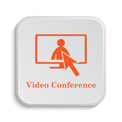 Video conference, online meeting icon