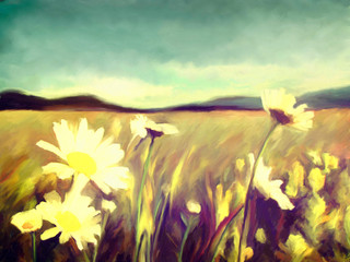 Fototapety  wiosenne kwiaty akwarela