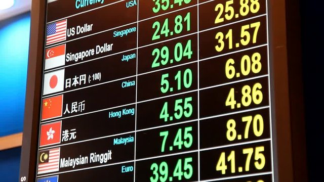 currency exchange rate on board