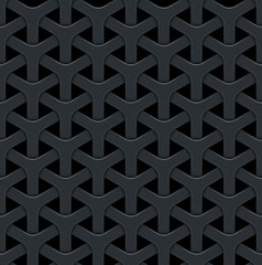 Fototapeta premium Dark vector abstract metal mesh grid background