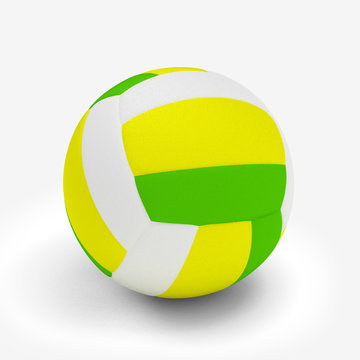 Volleyball isolated on a white background.3D illustration.