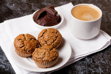 cup of coffee, chocolate and cakes