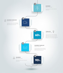 Fototapeta premium Timeline infographic speach template. Simply vector design.