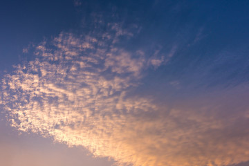 Colorful sky in twilight time