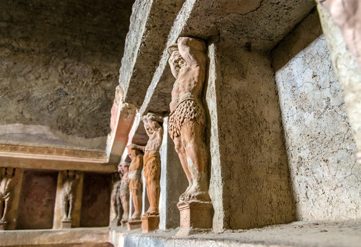 Interior of Stabian baths in Pompeii