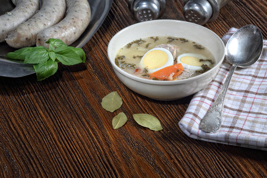 Aromatic White Borsch With Sausage