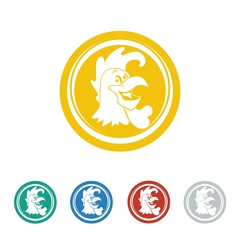 Fried Chicken Fast Food Logo Icon Vector