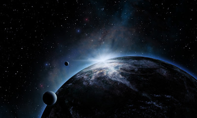 Fototapeta premium Planet Space Eclipse