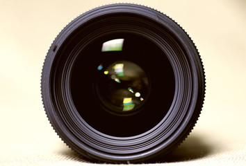 toned monochrome background of lens flare object