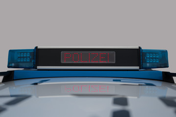 Polizei Blaulicht, freigestellt