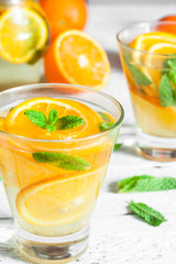 orange soda in a glass