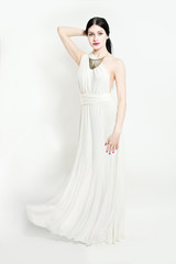 Fototapeta premium Magnificent Brunette Woman, Studio Portrait